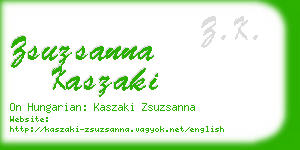 zsuzsanna kaszaki business card